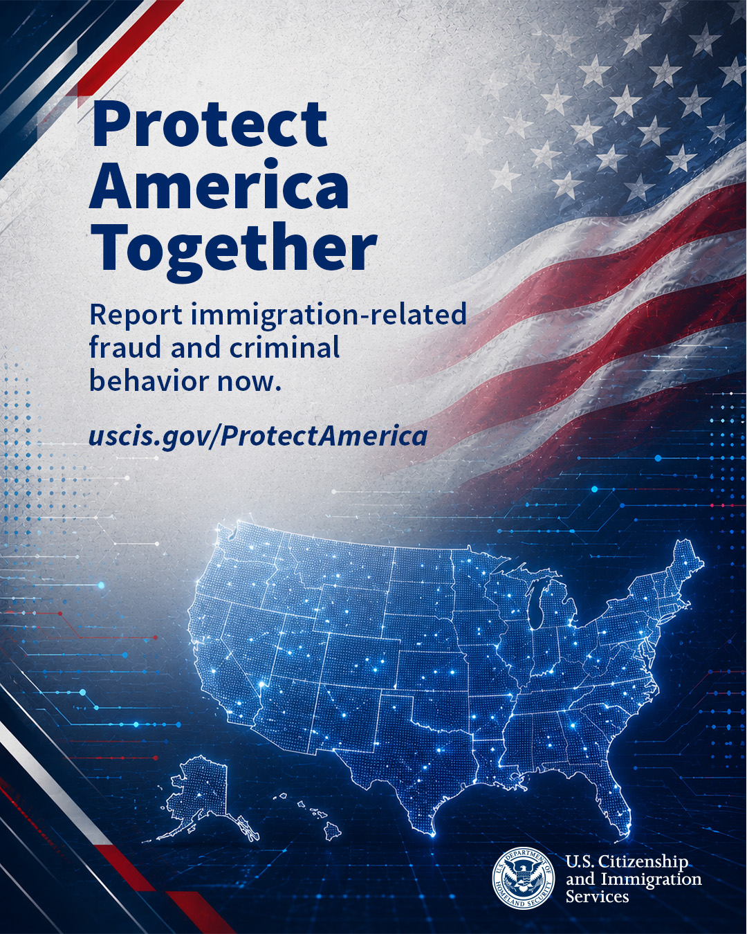 [USCIS · Threads] Help protect America by reporting suspected immigration-related fraud or abuse, …