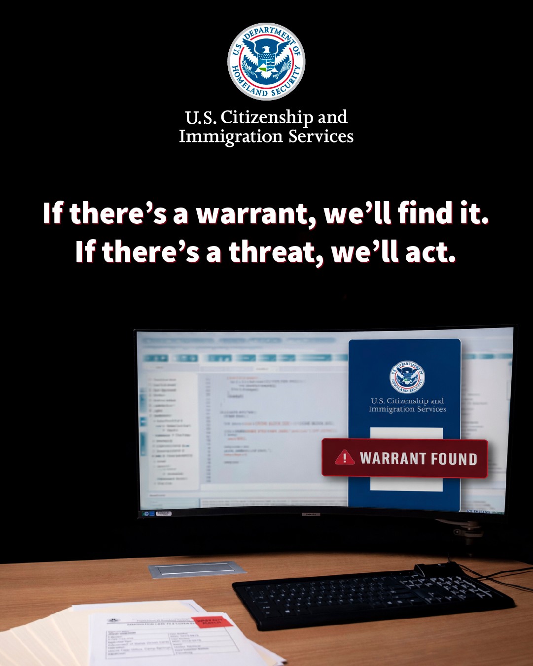 [USCIS · Threads] ARRESTED: A sexual predator with an active arrest warrant for possession of chil…