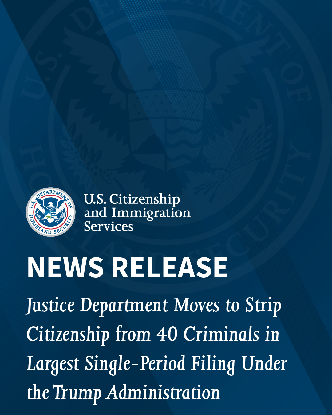 [USCIS · Threads] USCIS partnered with TheJusticeDept on filing denaturalization actions against 4…